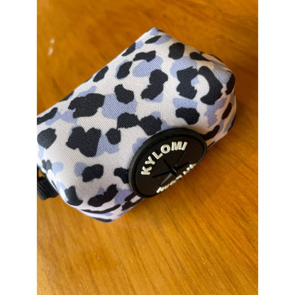 Kylomi blue leopard poop bag dispenser - pet waste bag dispensers & holders pet apparel & accessories pet apparel &