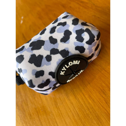 Kylomi blue leopard poop bag dispenser - pet waste bag dispensers & holders pet apparel & accessories pet apparel &