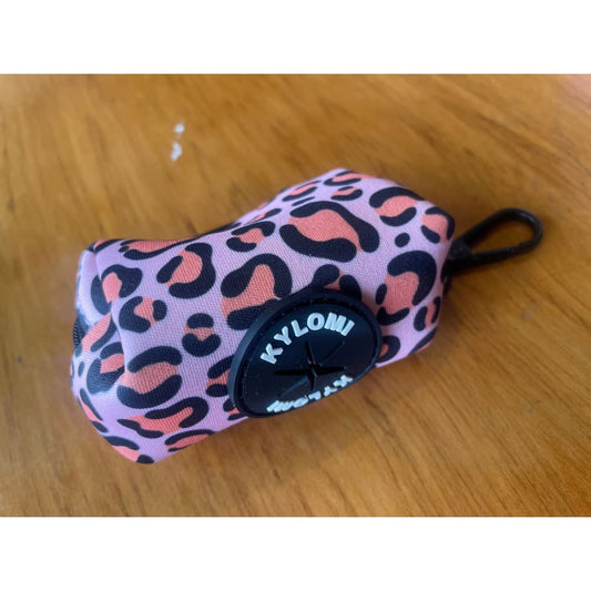 Kylomi leopard print poop bag dispenser - pet waste bag dispensers & holders pet apparel & accessories pet apparel &