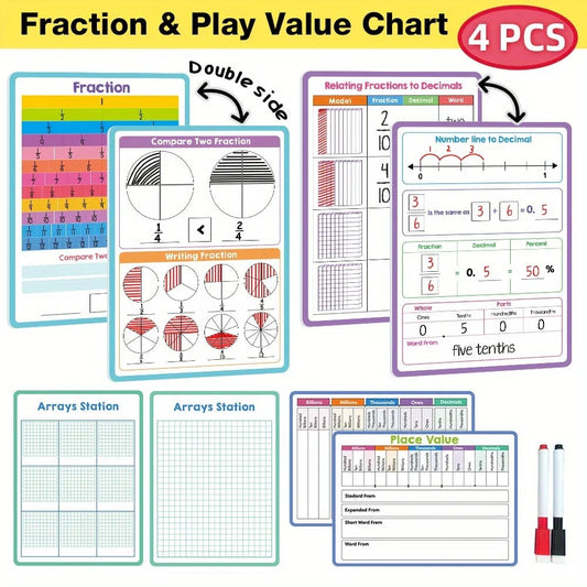 Double sided maths dry erase boards - dry-erase boards toys
