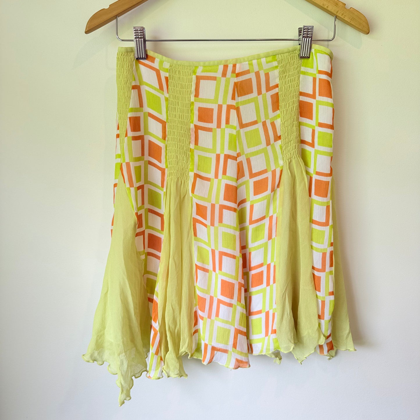 laierjiani Geometric Print Flared Skirt - Size S