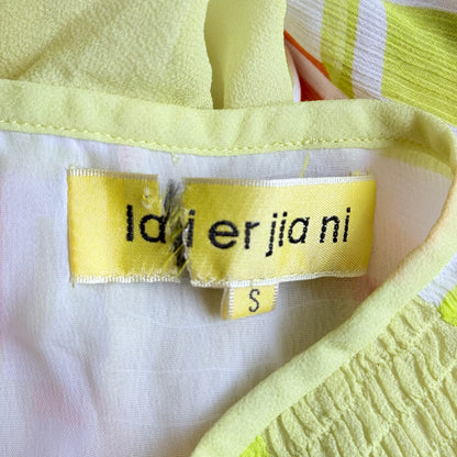 laierjiani Geometric Print Flared Skirt - Size S