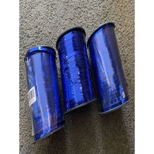 3x large rolls blue ribbon - ribbons & trim craft supplies - seasonal & holidays decorations seasonal & holidays