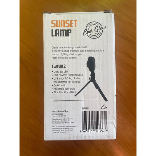 Ever glow sunset lamp - led projector for home ambiance - night lights & ambient lighting electronics & accessories