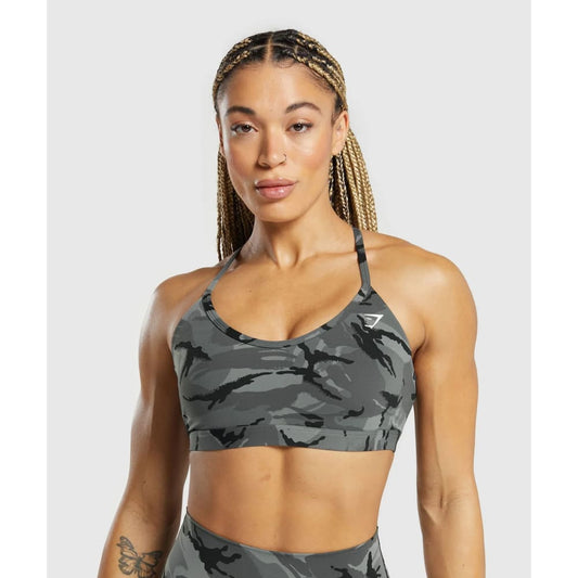 Gymshark size s legacy printed sports bra light support grey - sports bras special categories women’s apparel