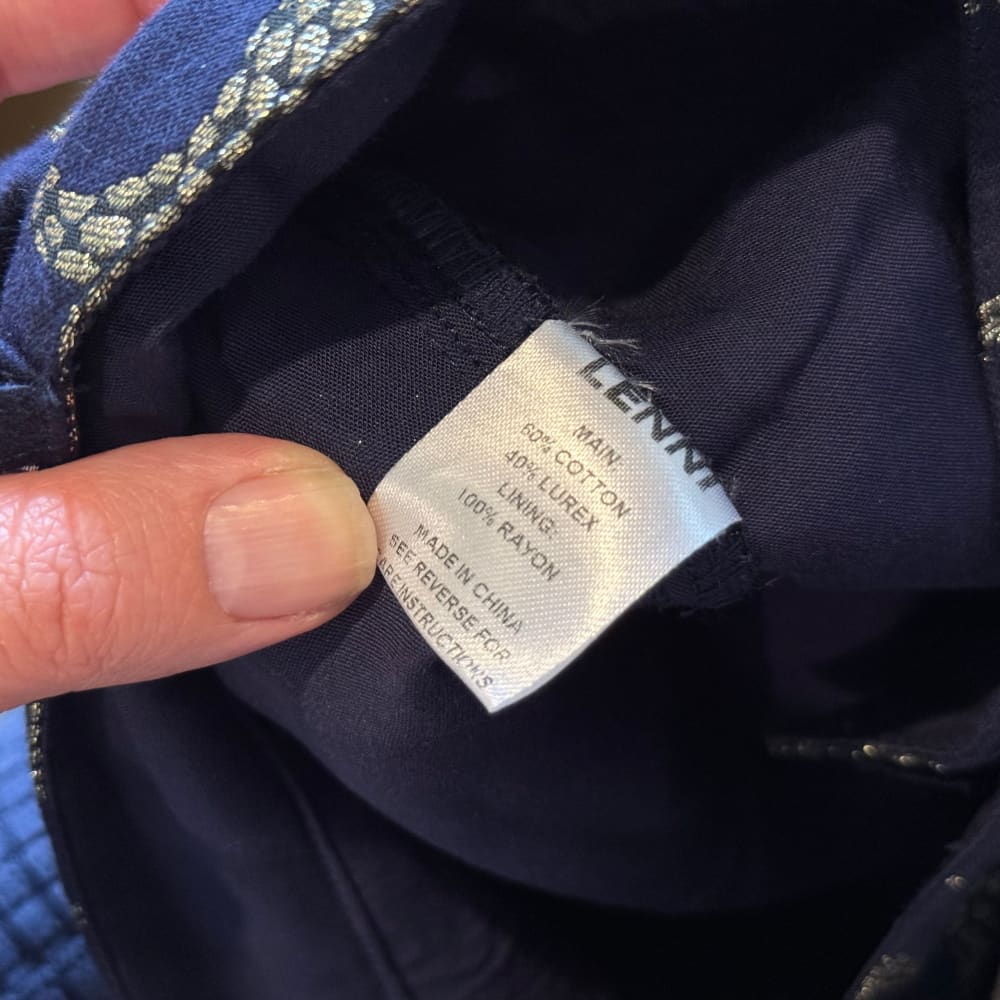 Lenni size xs wildcat metallic pants - dark navy - trousers bottom women’s apparel