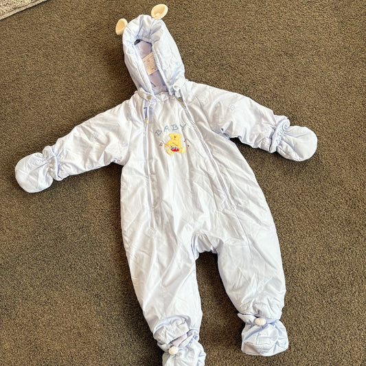 les enphants Baby Snowsuit Baby Blue - Size 12m
