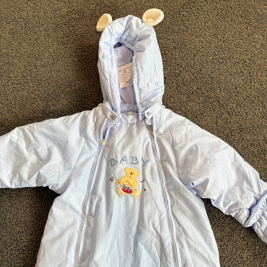 les enphants Baby Snowsuit Baby Blue - Size 12m