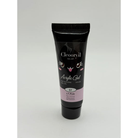 Cleoorvil acrylic gel 07 lt.pink 15g - nail polishes health and wellness