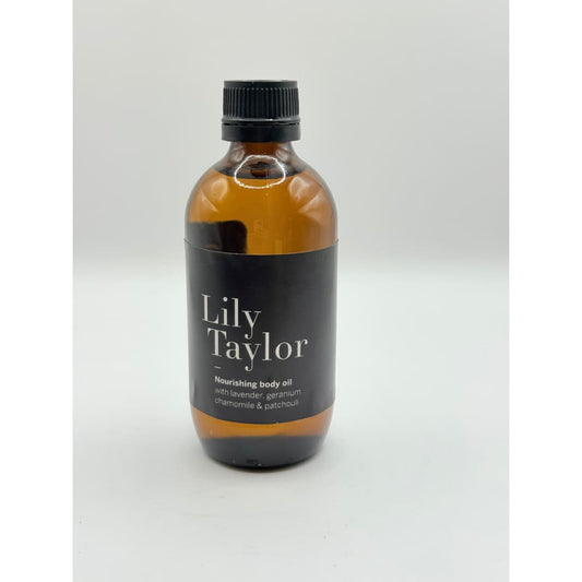 Lily taylor nourishing body oil with lavender geranium chamomile & patchouli 200ml - body oil health and wellness