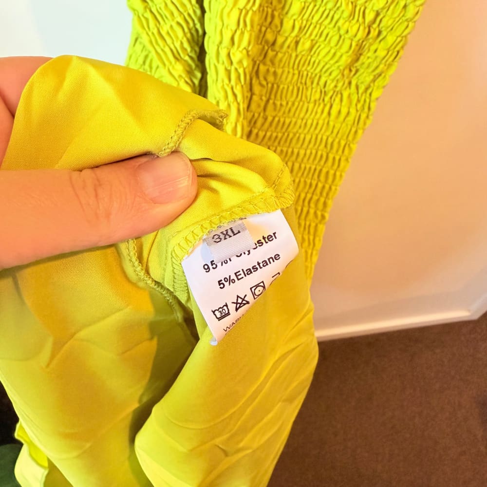 Lime green shirred bodice ruffle midi dress 3xl - dresses top women’s apparel