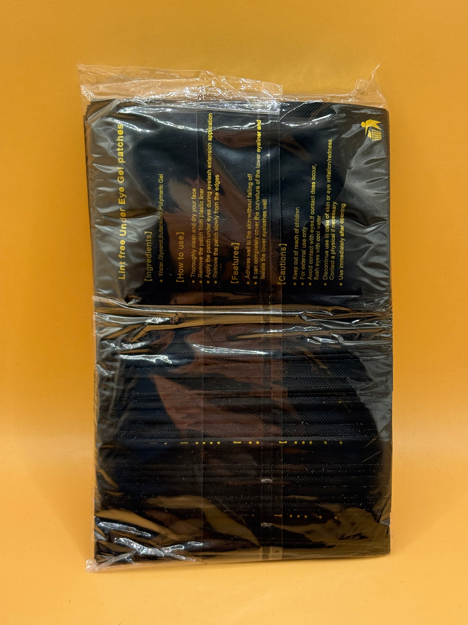 Lint free under eye gel patches bulk pack back