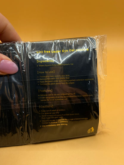 Lint free under eye gel patches instructions and ingredients