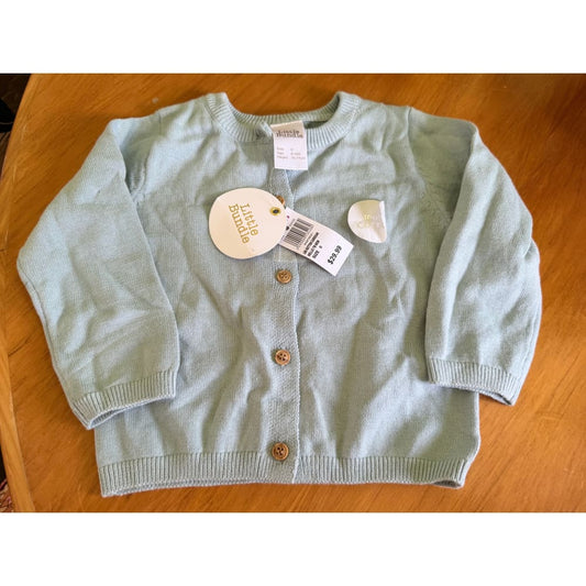 Little bundle size 6-12 monthsbaby cardigan light blue rrp $29.99 - cardigans baby clothing