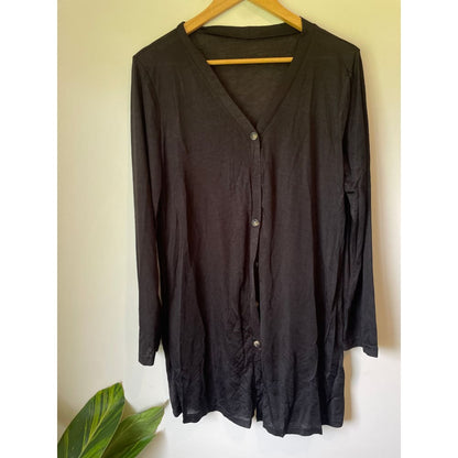 Size l button up longline cardigan - shirts cardigan - clothing & fashion - long sleeve women’s apparel