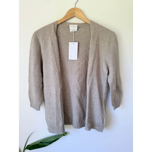 Lothlorian size m women’s cotton / merino blend flo cardigan oatmeal heather - cardigans top women’s apparel