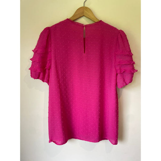 Love & roses pink top – size 10 (brand new cut-label) - blouses blouse - bnew label cut branded clothing - clothing &