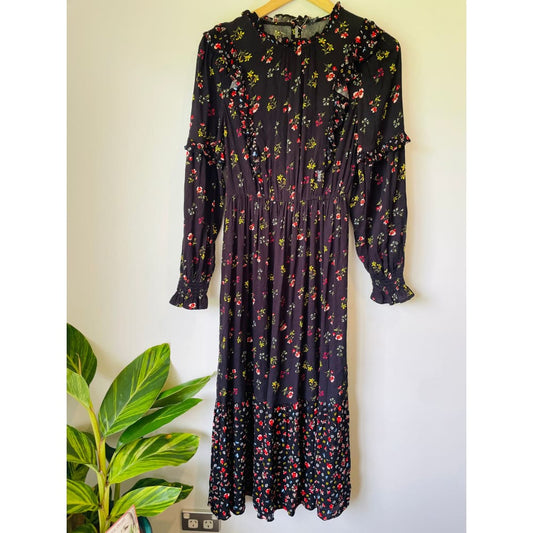 M&s floral dress – size 8 (brand new cut-label 100% viscose) - dresses bnew label cut branded clothing - clothing &