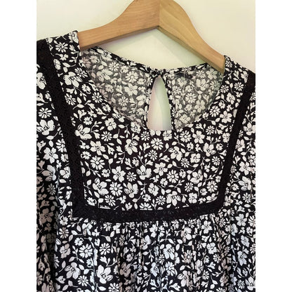 M&s floral viscose top – size 10 – brand new cut label - blouses blouse - bnew label cut branded clothing - clothing &