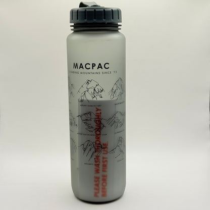 Macpac bpa-free water bottle - 900ml grey - water bottles home&living materials