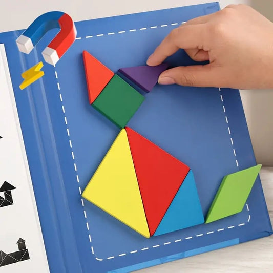 Magnetic tangram set - puzzles toys toys