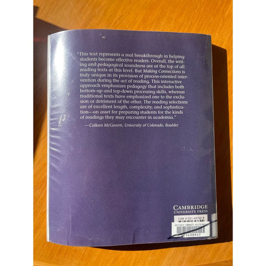 Making connections: an interactive approach to academic reading - kenneth j. Pakenham - print books book - condition: