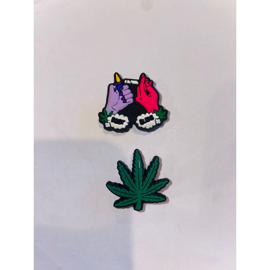 2x & 3x marijuana style shoe charms - 2x - shoe accessories clogs - shoe accessories - shoe charms fashion accessories