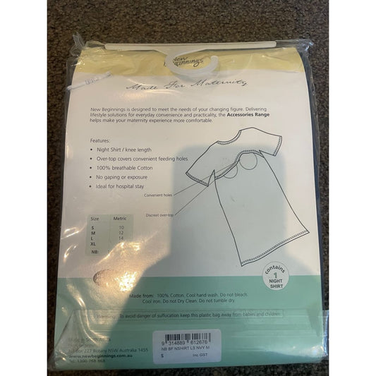 New beginnings breastfeeding night shirt - size m - maternity clothing clothing & fashion - maternity - special
