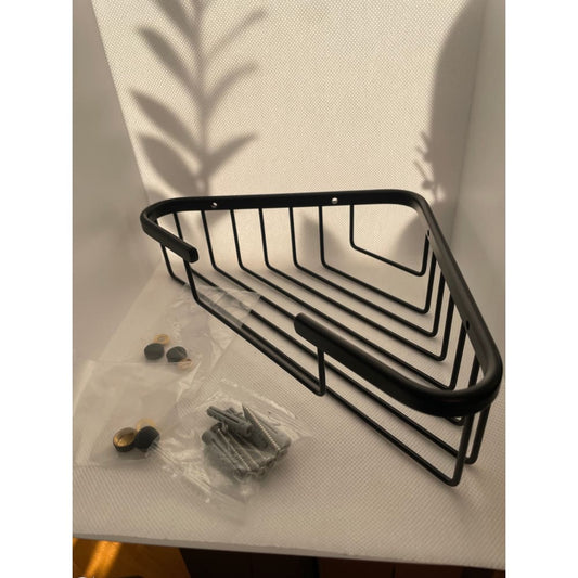 19cm matte black corner soap basket - soap dishes & holders basket - dishsoap - home & living - home decor & furniture
