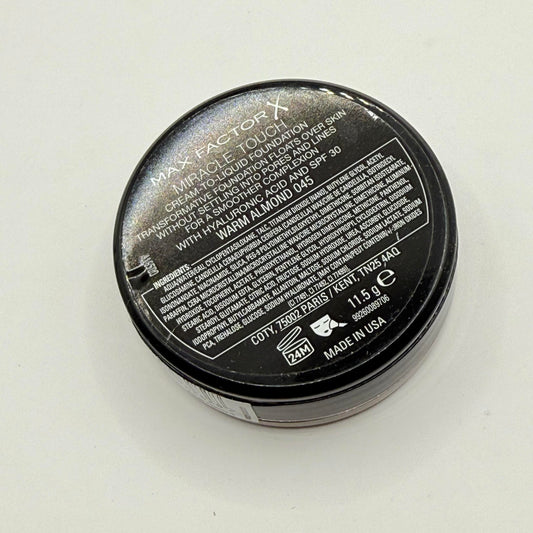 Max factor miracle touch cream-to-liquid foundation (11.5g) – warm almond 045 - deodorants health and wellness