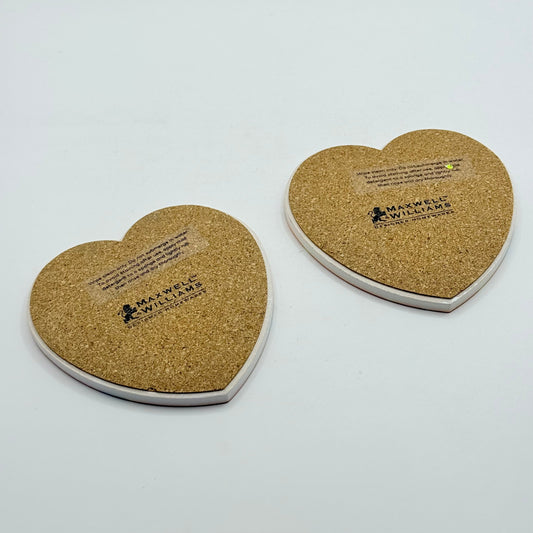 Maxwell & williams designer homewares coasters – heart shaped (set of 2) - coasters what’s new home&living materials
