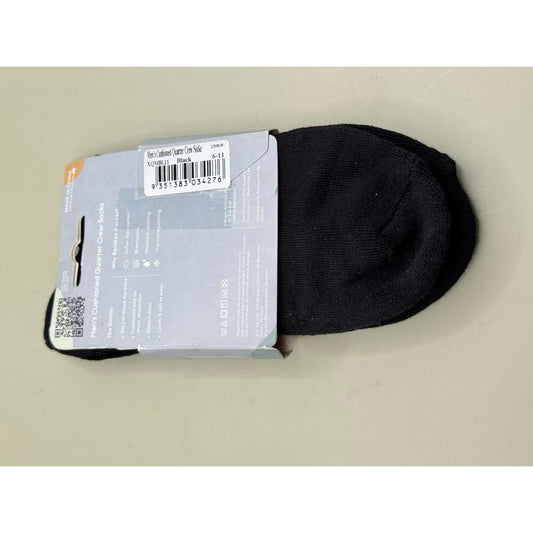 Boody size 6-11 men’s bamboo quarter crew socks - black - socks underwear & basics men’s apparel