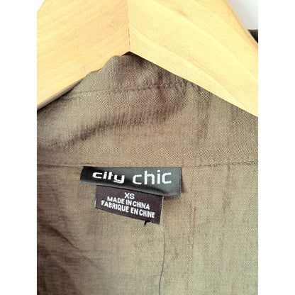 City chic size xs / 14 jungle relaxed summer shirt - shirts top women’s apparel