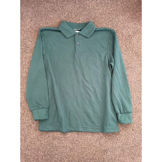 Brand new green long sleeve school polo 43cm chest - polos clothing & fashion - men - polo shirt - tops men’s apparel