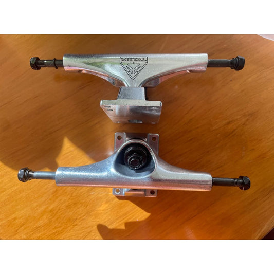 Metal truck co skateboard 5.5” trucks raw finish (pair) - skateboard trucks sports