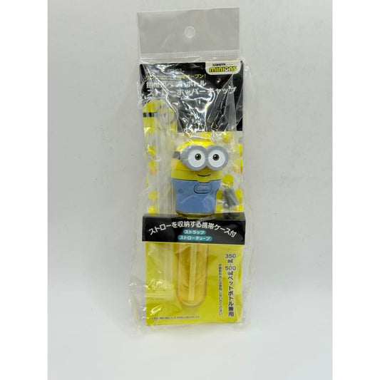 Minions reusable straw hopper cap and csae - drinking straws & stirrers home&living materials