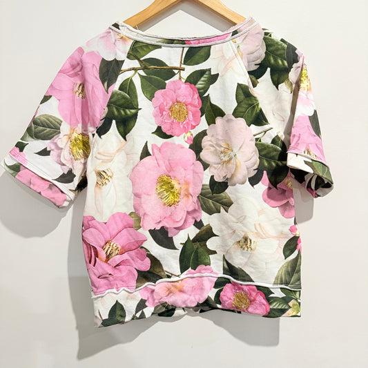 Monari size 36 roses live like a wild rose floral top - blouses top women’s apparel