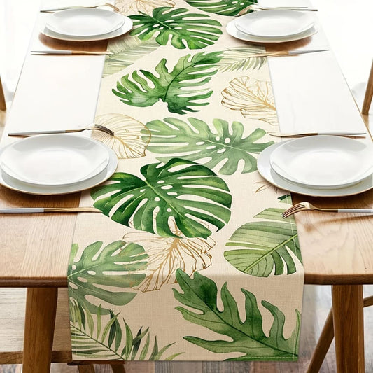 Tropical palms 0.33m x 1.8m table runner - table runners home&living materials