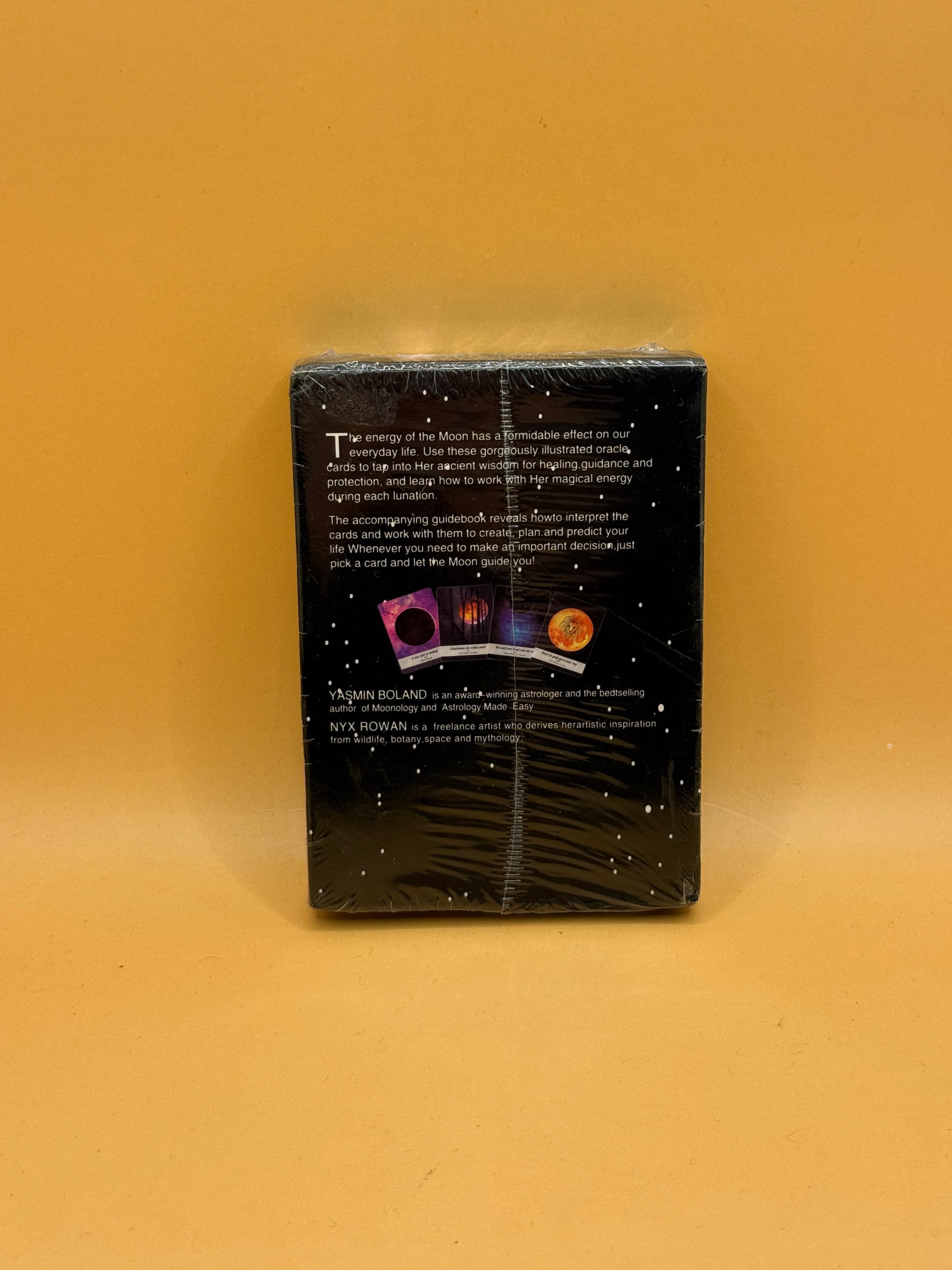Moonology Oracle Cards back packaging