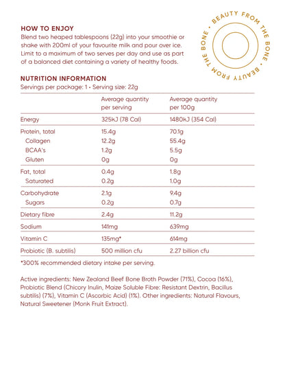 Mother’s beauty blend chocolate delight – single serve - powdered beverage mixes health and wellness