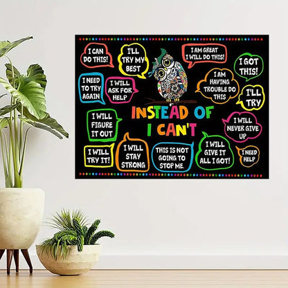 Instead of i can’t 30x40cm wall canvas - posters home&living materials