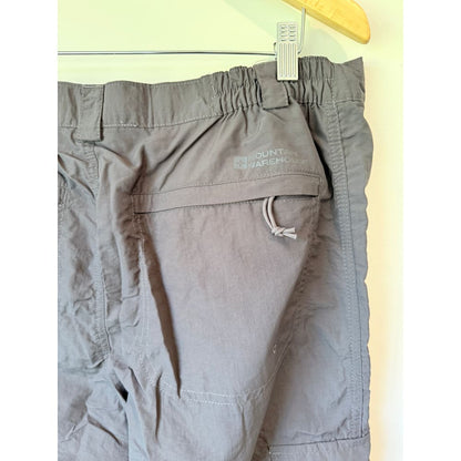 Mountain warehouse size 34w x 30l mens grey uv protect explore trouser short - cargo pants bottoms men’s apparel