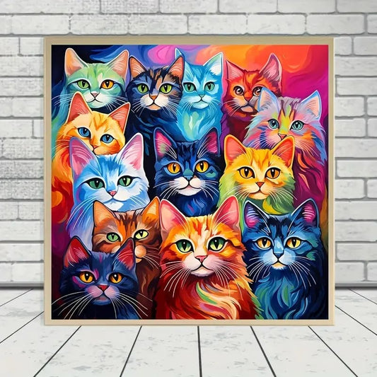 Cat diamond painting kit 20cm x 20cm - mosaic kits crafts