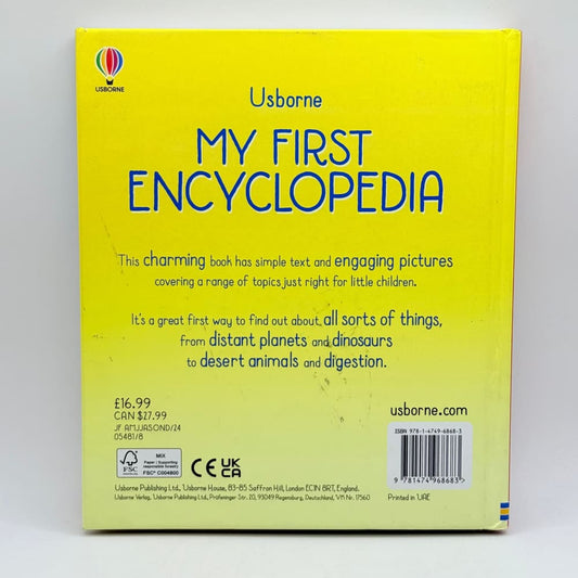 My first encyclopedia by usborne - print books what’s new printed media