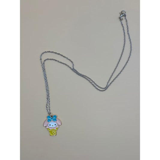 My melody ice cream enamel necklace - necklaces necklace fashion accessories