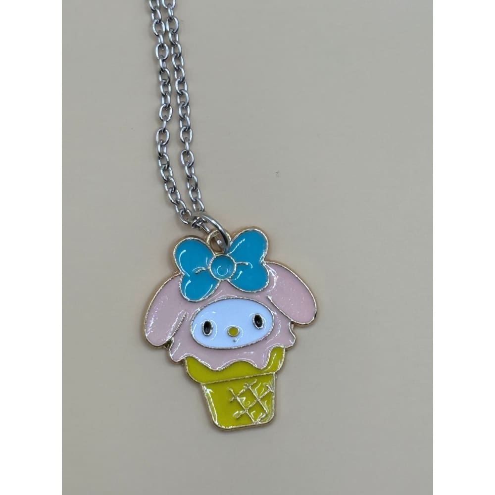 My melody ice cream enamel necklace - necklaces necklace fashion accessories