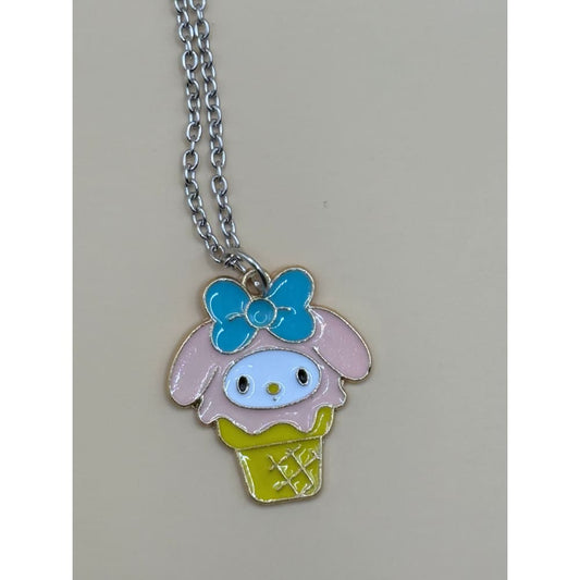 My melody ice cream enamel necklace - necklaces necklace fashion accessories