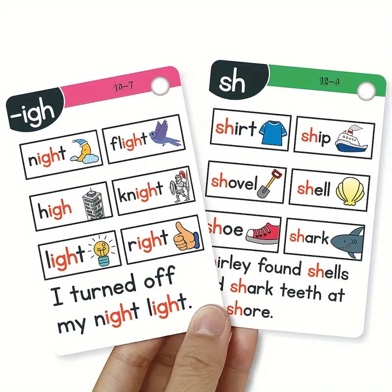 Read & master phonics flash cards - educational flash cards printed media