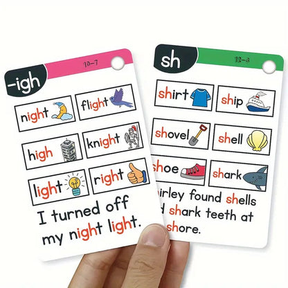 Read & master phonics flash cards - educational flash cards printed media