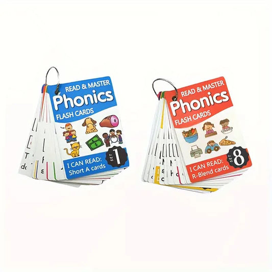 Read & master phonics flash cards - educational flash cards printed media